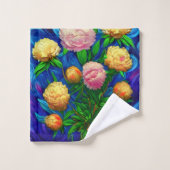 Elegante Beautiful Peony Collection Badhandtuch Set (Waschlappen)