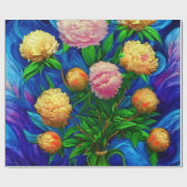 Elegante Beautiful Peony Collection Geschenkpapier (Flach)