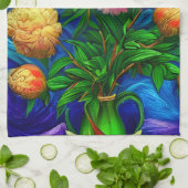 Elegante Beautiful Peony Collection Geschirrtuch (Gefaltet)