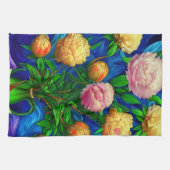 Elegante Beautiful Peony Collection Geschirrtuch (Horizontal)