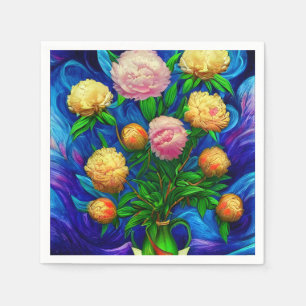 Elegante Beautiful Peony Collection Serviette