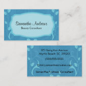 Elegante Beauty Consultant Business Card Visitenkarte (Vorne/Hinten)