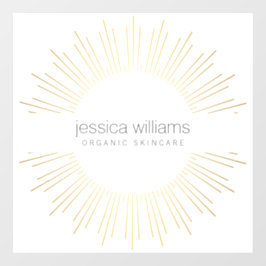 Elegante Beauty Gold Fensteraufkleber