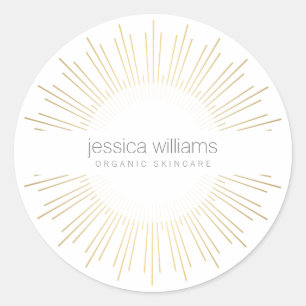 Elegante Beauty Gold Runder Aufkleber