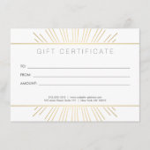 Elegante Beauty Gold Salon Geschenkkarte (Vorderseite)