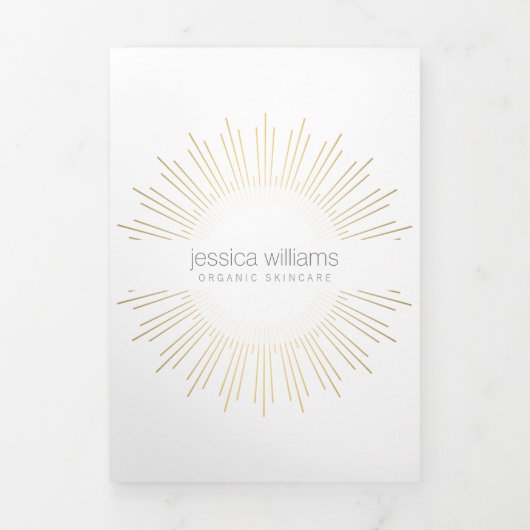 Elegante Beauty Gold Sunburst Broschüre (Cover)
