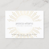 Elegante Beauty Gold Visitenkarte (Rückseite)