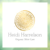 Elegante Beauty Mandala Logo Imitate Gold Fensteraufkleber (Blatt 3)