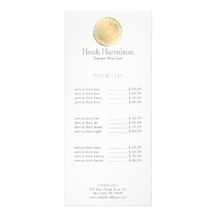 Elegante Beauty Mandala Logo Imitate Gold Werbekarte