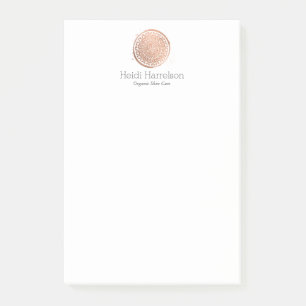 Elegante Beauty Mandala Logo Rose Gold Personalisi Post-it Klebezettel