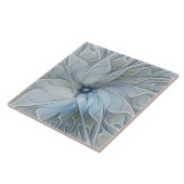 Elegante Beauty Modernes Abstraktes Fraktal Blume Fliese (Seite)