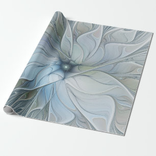 Elegante Beauty Modernes Abstraktes Fraktal Blume Geschenkpapier