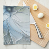 Elegante Beauty Modernes Abstraktes Fraktal Blume Geschirrtuch (Viertel Falte)