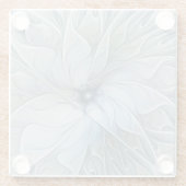 Elegante Beauty Modernes Abstraktes Fraktal Blume Glasuntersetzer (Rückseite)