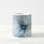 Elegante Beauty Modernes Abstraktes Fraktal Blume Kaffeetasse (Mittel)