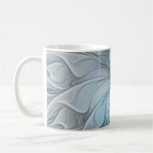 Elegante Beauty Modernes Abstraktes Fraktal Blume Kaffeetasse (Links)
