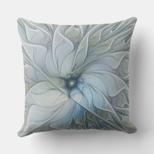 Elegante Beauty Modernes Abstraktes Fraktal Blume Kissen
