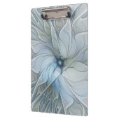 Elegante Beauty Modernes Abstraktes Fraktal Blume Klemmbrett (Links)