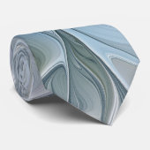 Elegante Beauty Modernes Abstraktes Fraktal Blume Krawatte (Gerollt)