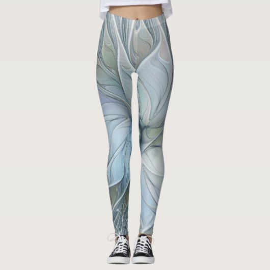 Elegante Beauty Modernes Abstraktes Fraktal Blume Leggings (Vorderseite)
