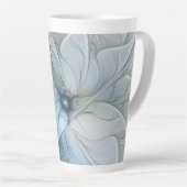 Elegante Beauty Modernes Abstraktes Fraktal Blume Milchtasse (Rechte Ecke)