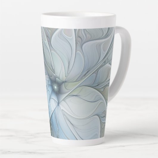 Elegante Beauty Modernes Abstraktes Fraktal Blume Milchtasse (Rechte Ecke)