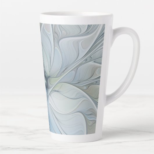 Elegante Beauty Modernes Abstraktes Fraktal Blume Milchtasse (Rechts)
