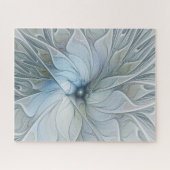 Elegante Beauty Modernes Abstraktes Fraktal Blume Puzzle (Horizontal)