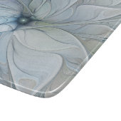 Elegante Beauty Modernes Abstraktes Fraktal Blume Schneidebrett (Ecke)