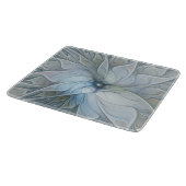 Elegante Beauty Modernes Abstraktes Fraktal Blume Schneidebrett (Ecke)