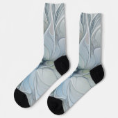 Elegante Beauty Modernes Abstraktes Fraktal Blume Socken (Linkes Detail)