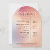 Elegante Beauty Salon Arch Service Preisliste Einladung (Vorderseite)