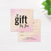 Elegante Beauty Salon Geschenkgutschein Karte - Ei (Schreibtisch)