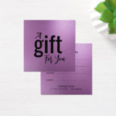 Elegante Beauty Salon Geschenkgutschein Karte - Ei (Schreibtisch)