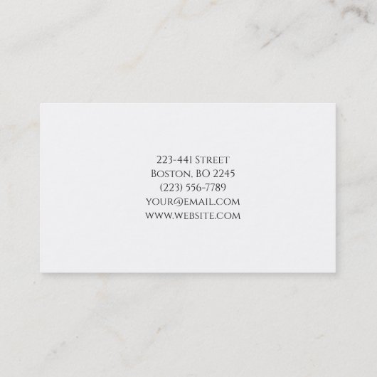 Elegante Beauty Salon Visitenkarte (Rückseite)