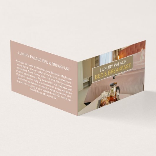 Elegante Bed & Breakfast Unterkunft im Detail Visitenkarten (Vorderseite)