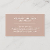 Elegante Bed & Breakfast Unterkunft Visitenkarte (Rückseite)