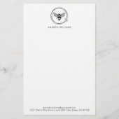 Elegante Bee Custom Letterhead Briefpapier (Vorderseite)