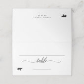 Elegante Beef Meal Option Hochzeit Platzkarte (Außenseite Aufgefaltet)