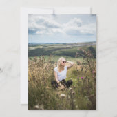 Elegante Beerdigung | Chic Memorial Service Foto Einladung (Rückseite)