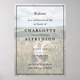 Elegante Beerdigung | Chic Memorial Service Foto Poster