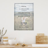 Elegante Beerdigung | Chic Memorial Service Foto Poster (Küche)