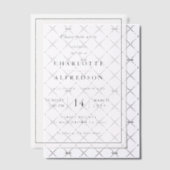 Elegante Beerdigung | Chic Memorial Service Pergament Einladungen (Versetzt (Einladung))