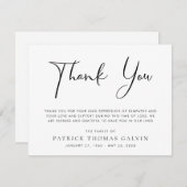 Elegante Beerdigung Danke (Vorne/Hinten)