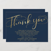 Elegante Beerdigung der Seestreitkräfte und der Go Dankeskarte (Vorne/Hinten)