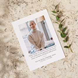 Elegante Beerdigung des Lebens Dankeschön Karte