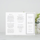 Elegante Beerdigung | Dreifachprogramm für die Rei (Stehend Vorderseite)