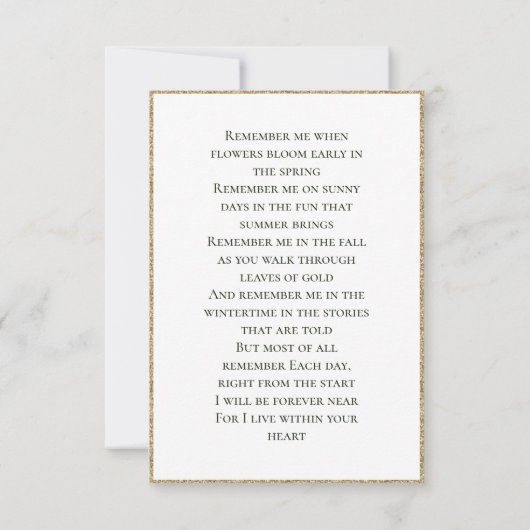 Elegante Beerdigung Eukalyptus in Liebe Erinnerung Dankeskarte (Rückseite)