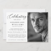 Elegante Beerdigung Foto Gedenkfeier Einladung (Vorderseite)