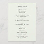 Elegante Beerdigung | Foto Order of Service Memori Programm (Rückseite)